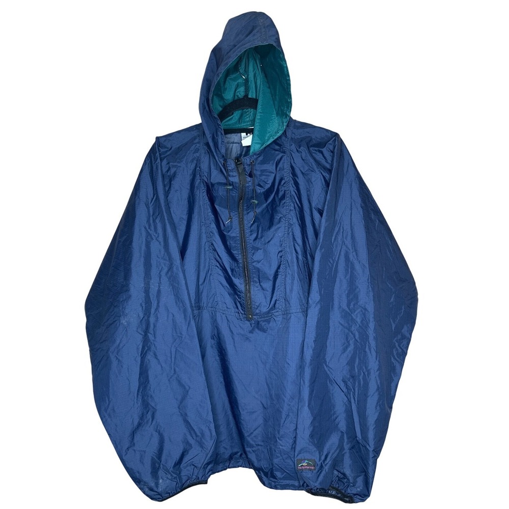 Vintage Helly Hansen Navy Blue Ripstop Anorak Windbreaker Half Zip XL Gorpcore